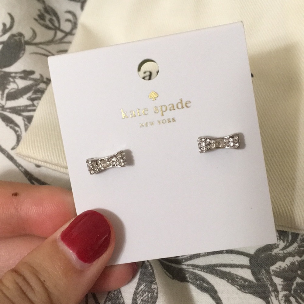 Kate Spade Pave Bow Stud Earrings - Picture 2 of 6